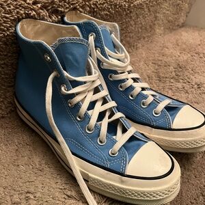 Converse Sky Blue High-Tops with White Accents